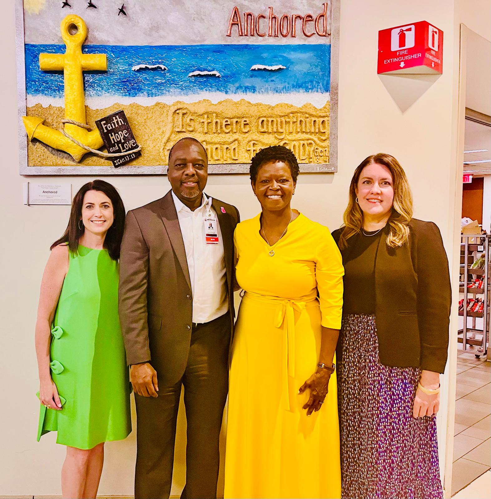 Pictured with Brenda from left: Karen Hamburger, Director of Community Engagement-Methodist University Hospital, Archie Drake, CEO, Methodist University Hospital and Leanne McQuown, President, Methodist Healthcare Foundation